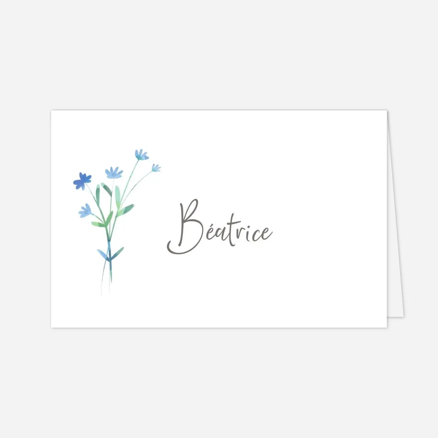 Marque-place mariage Couronne florale