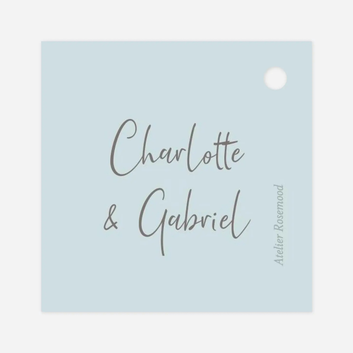 Étiquette avec ruban Couronne florale