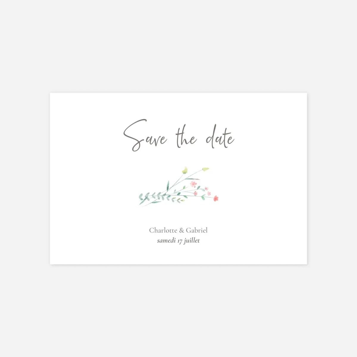 Save the date Couronne florale