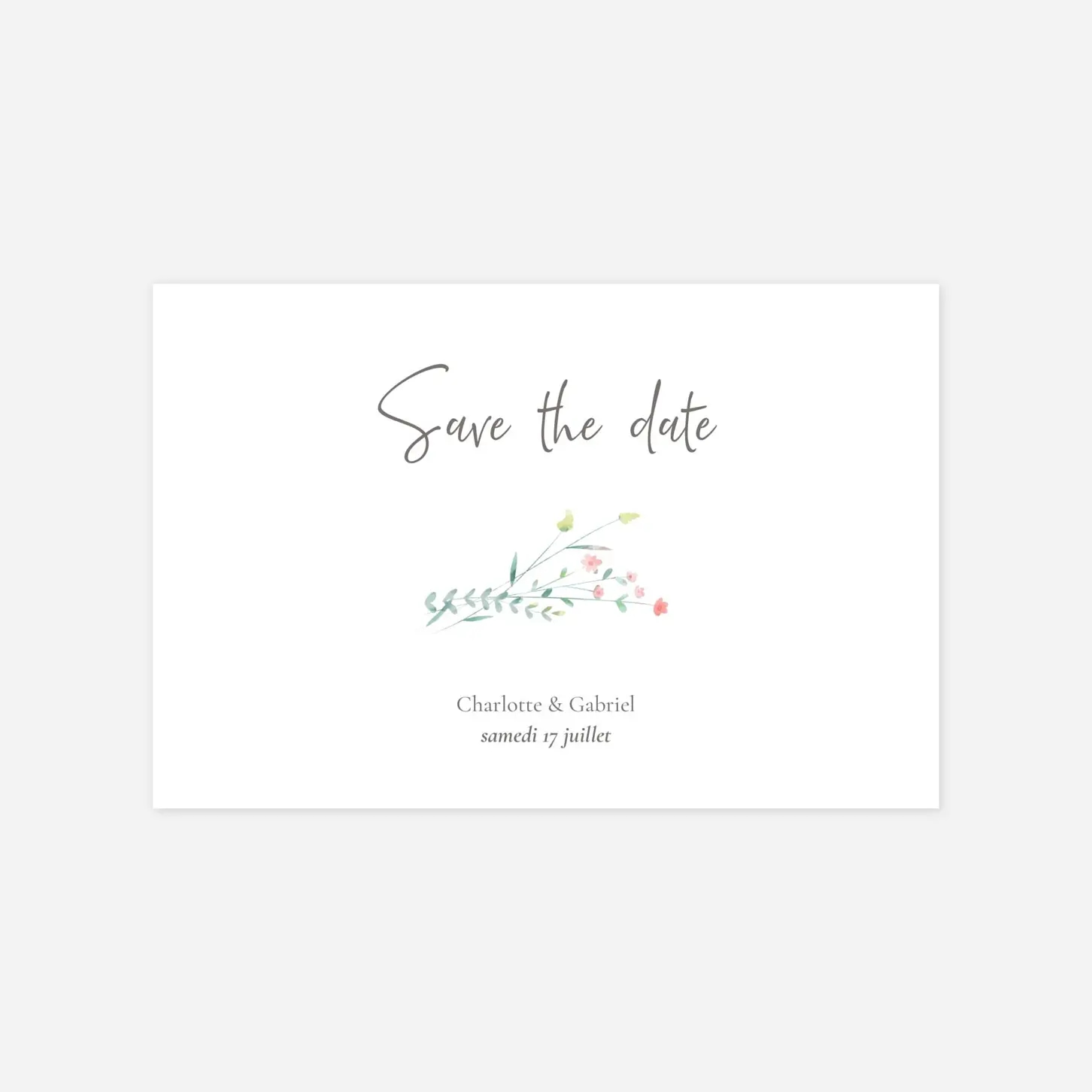 Save the date Couronne florale