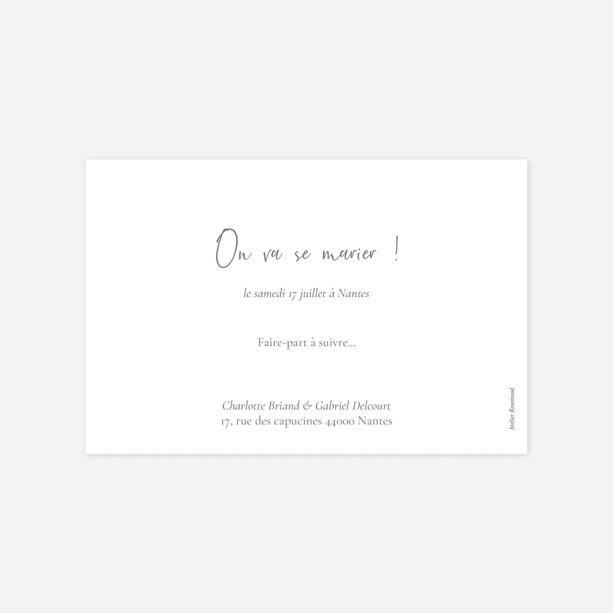 Save the date Couronne florale