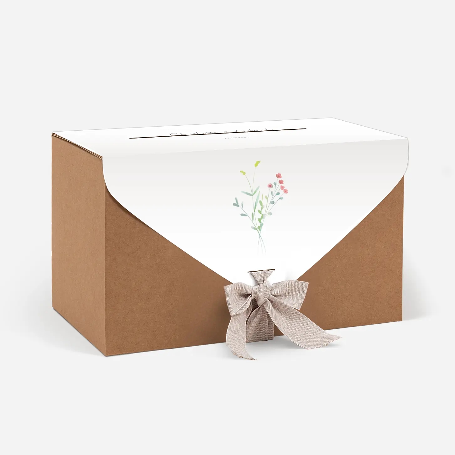 Urne Mariage Couronne florale