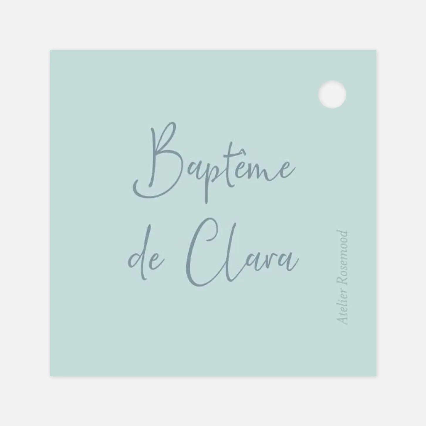 Étiquette baptême Couronne florale II