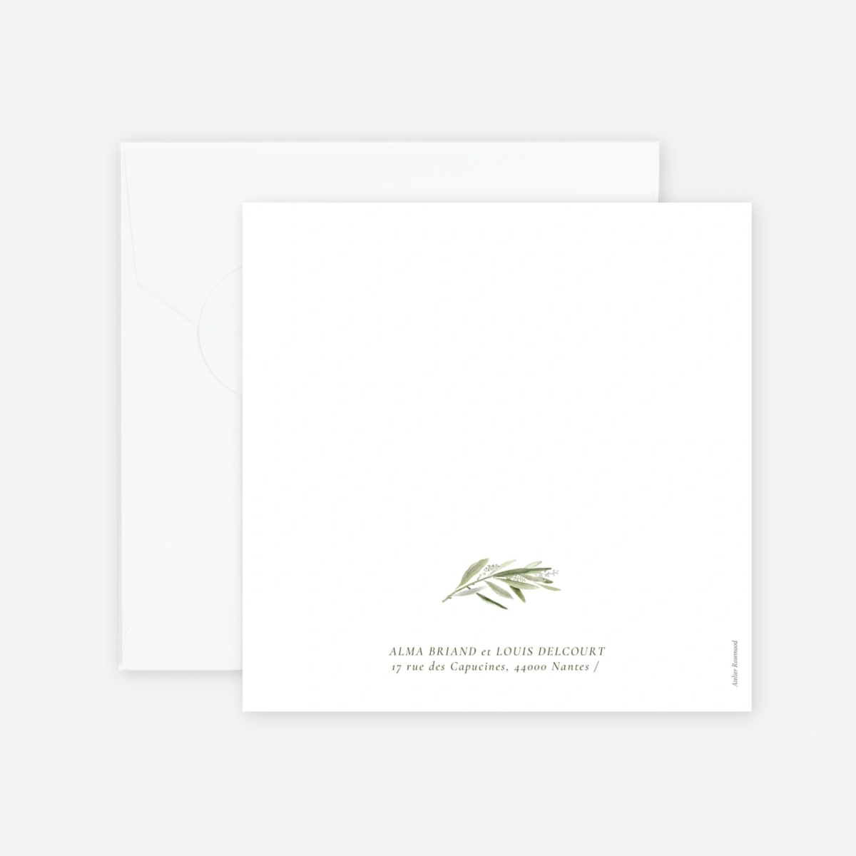 Faire-part mariage Couronne d'olivier