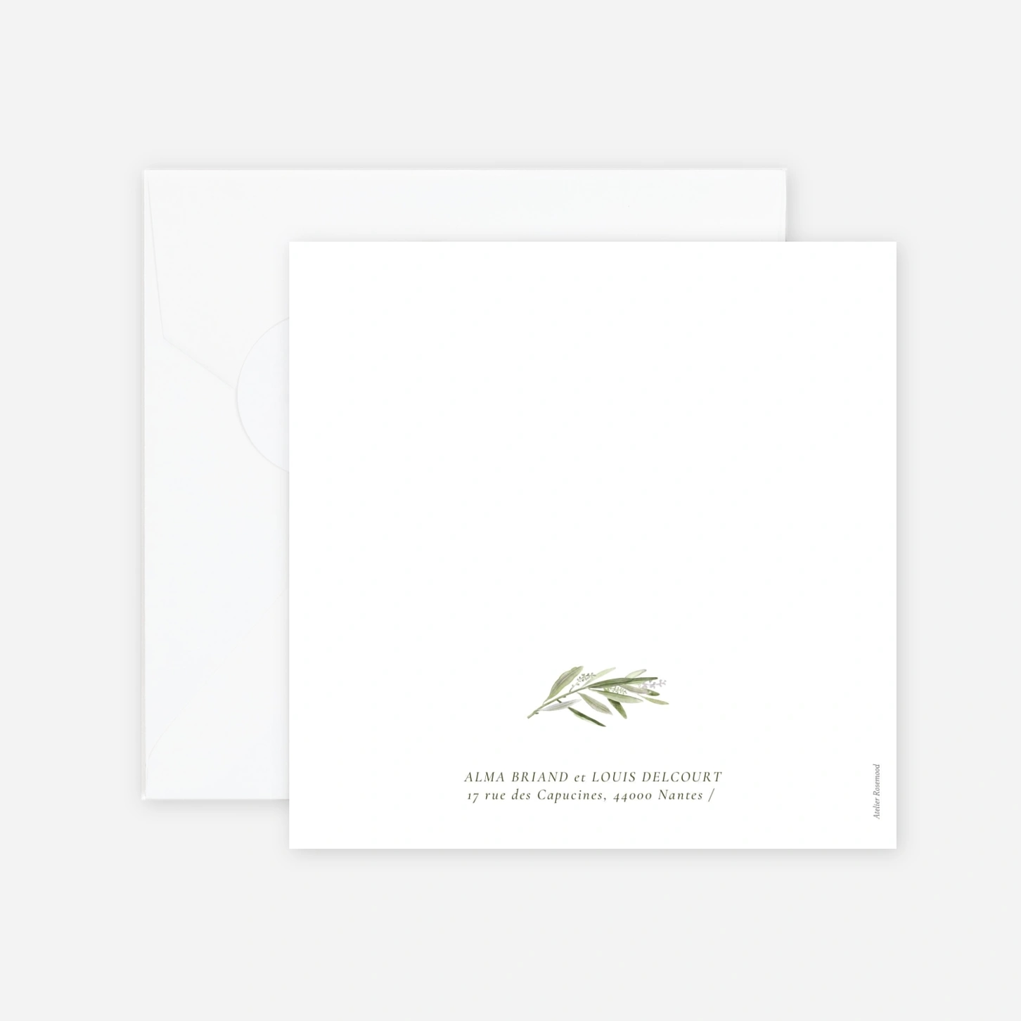 Faire-part mariage Couronne d'olivier