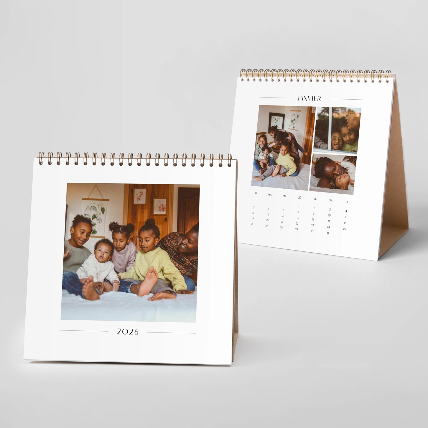 Calendrier photo chevalet Collage Moderne