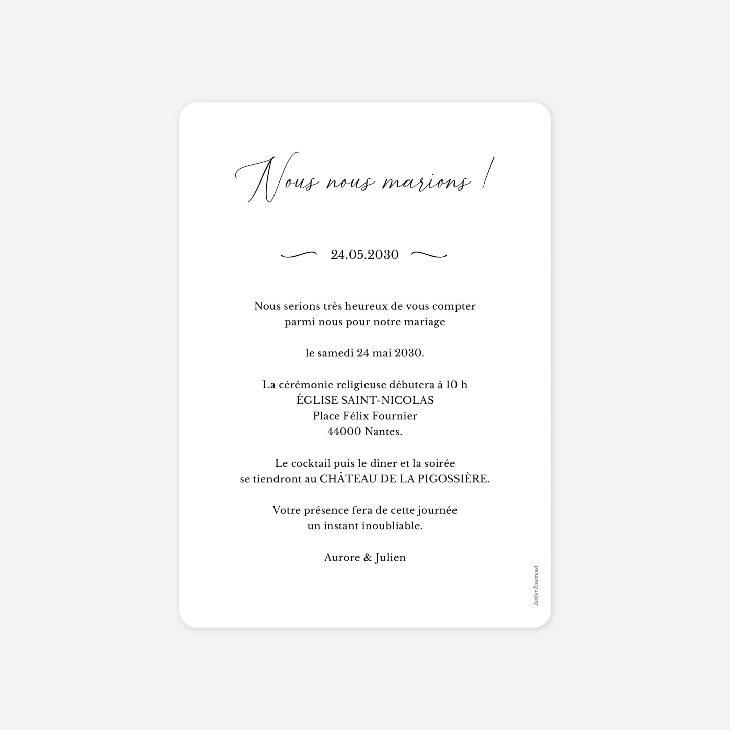 Faire-part mariage Cœurs à l’unisson