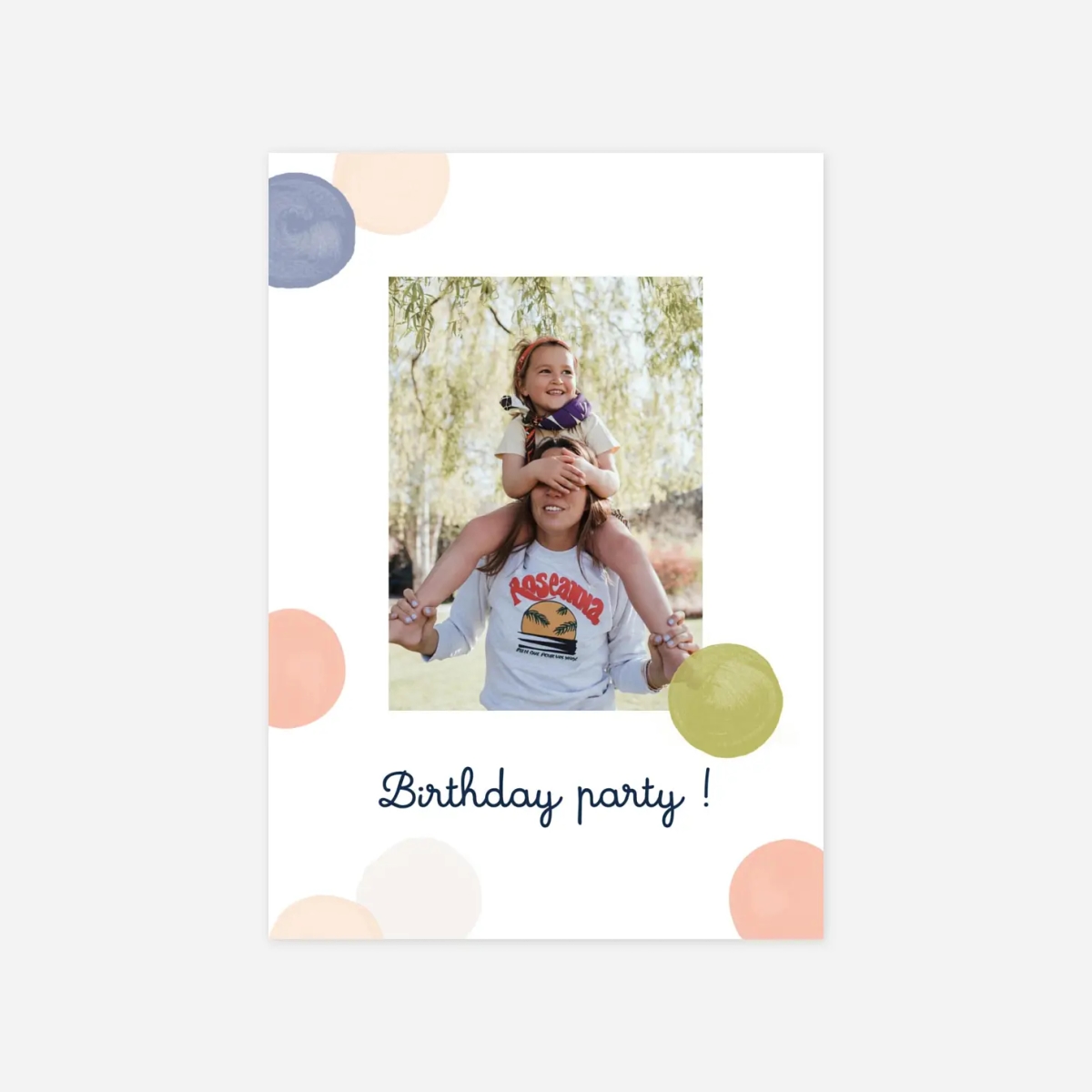 invitation anniversaire Confettis