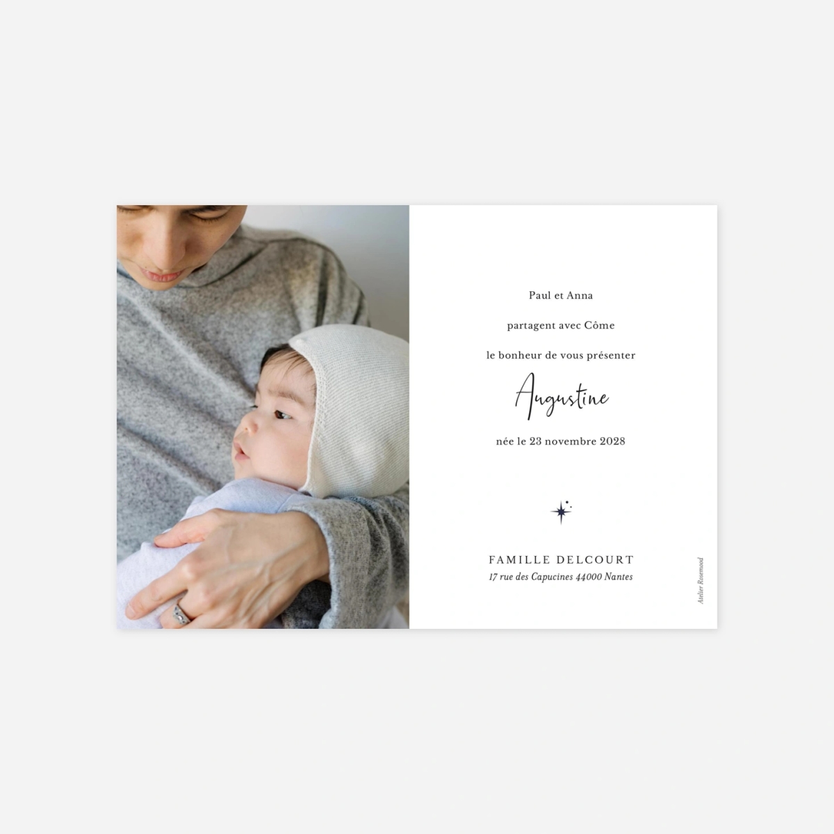 Faire-part naissance Constellation 1 photo