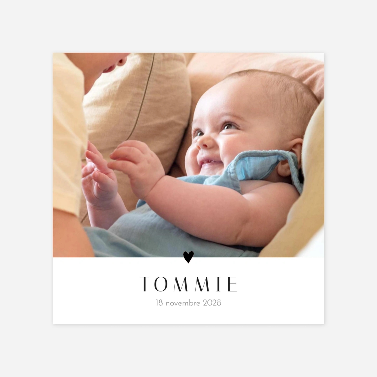 Faire-part naissance Cœur d'or