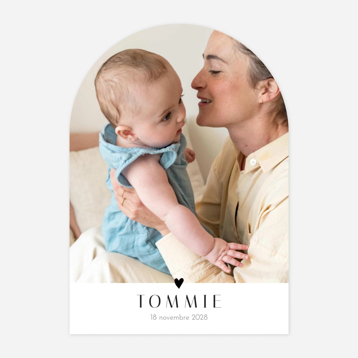 Faire-part naissance Cœur d'or