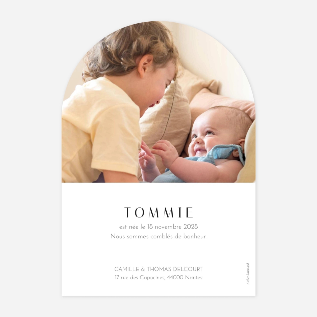 Faire-part naissance Cœur d'or