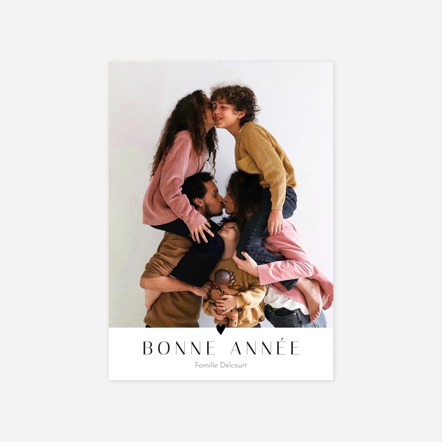 Carte de voeux Cœur d'or