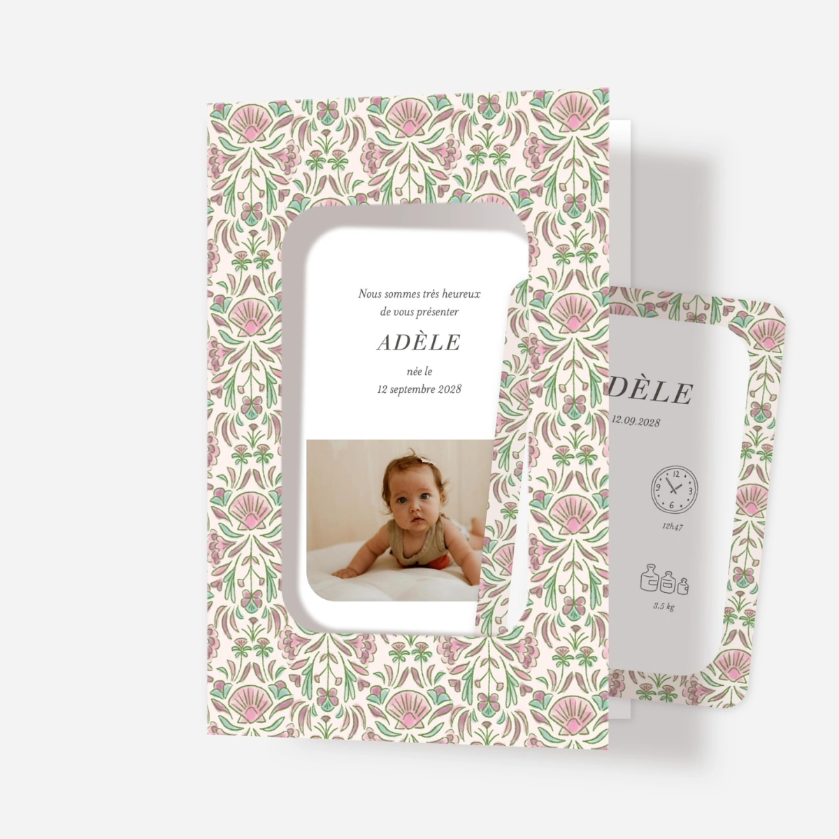 Faire-part naissance Élégant coquillage