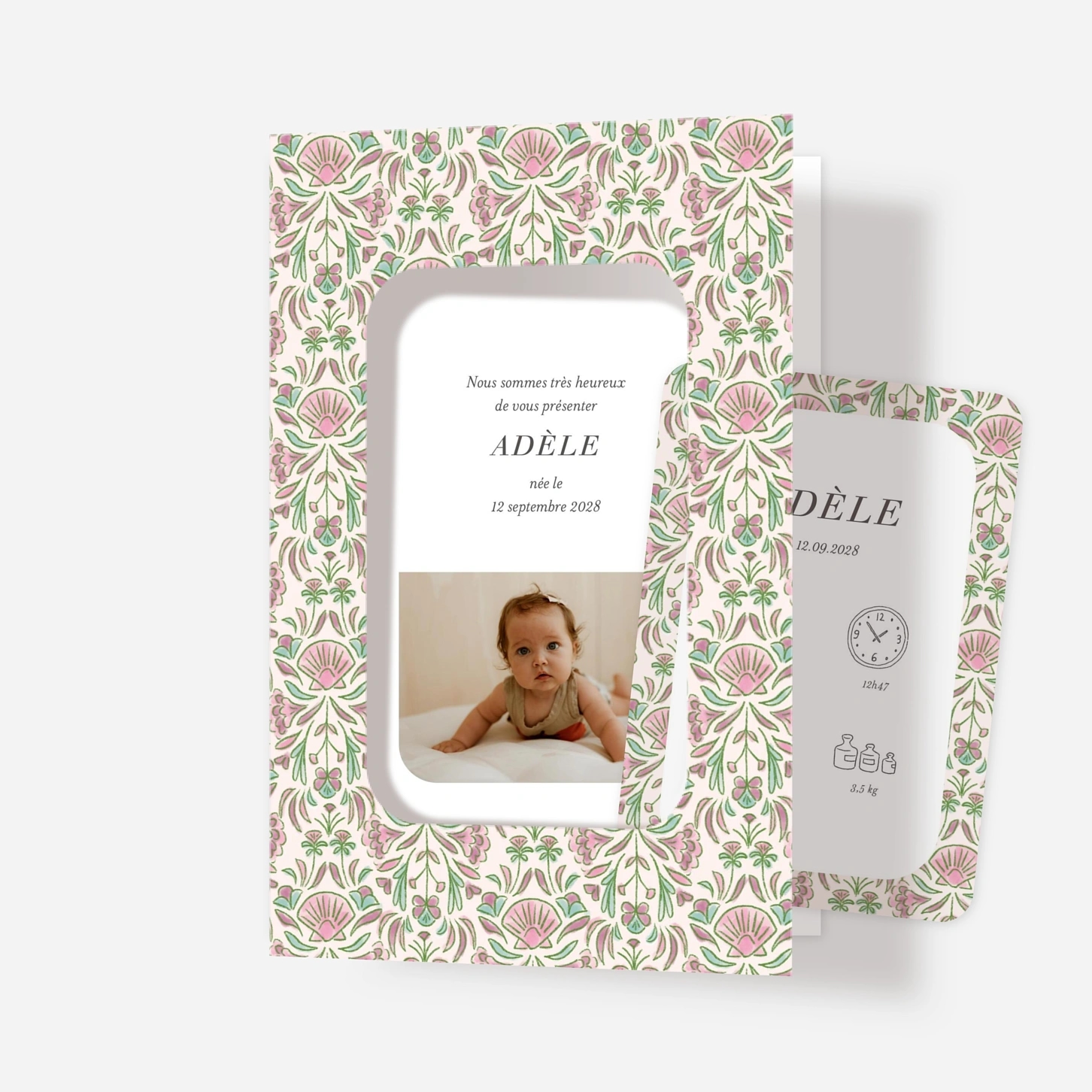 Faire-part naissance Élégant coquillage