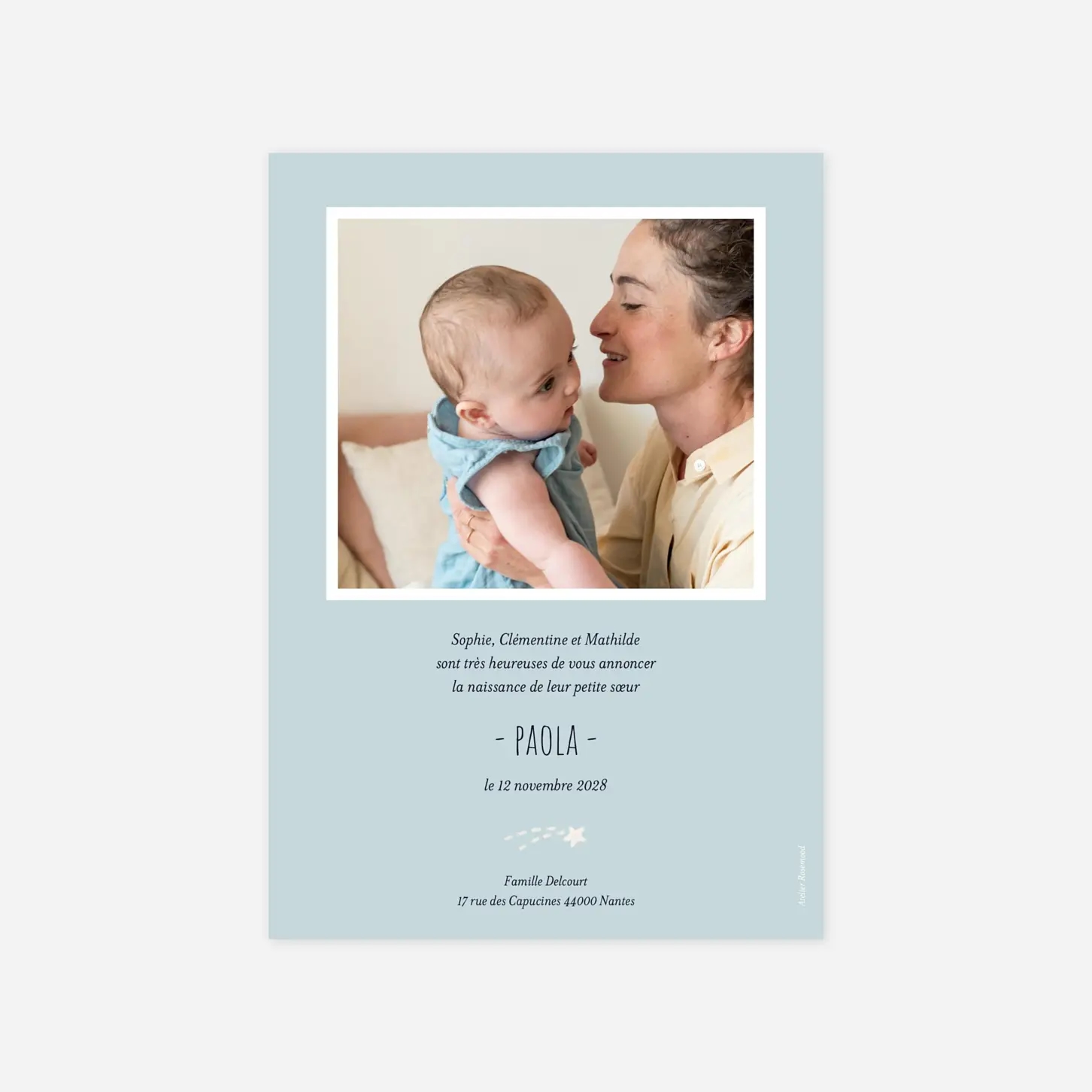 Faire-part naissance Cosmos