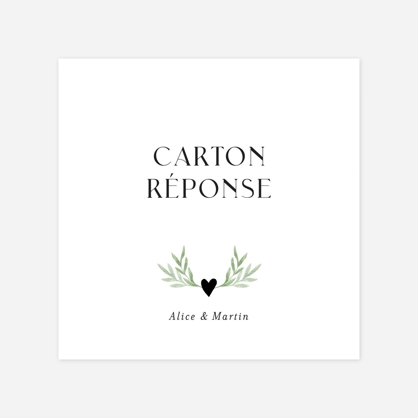 Carton réponse Cœur végétal