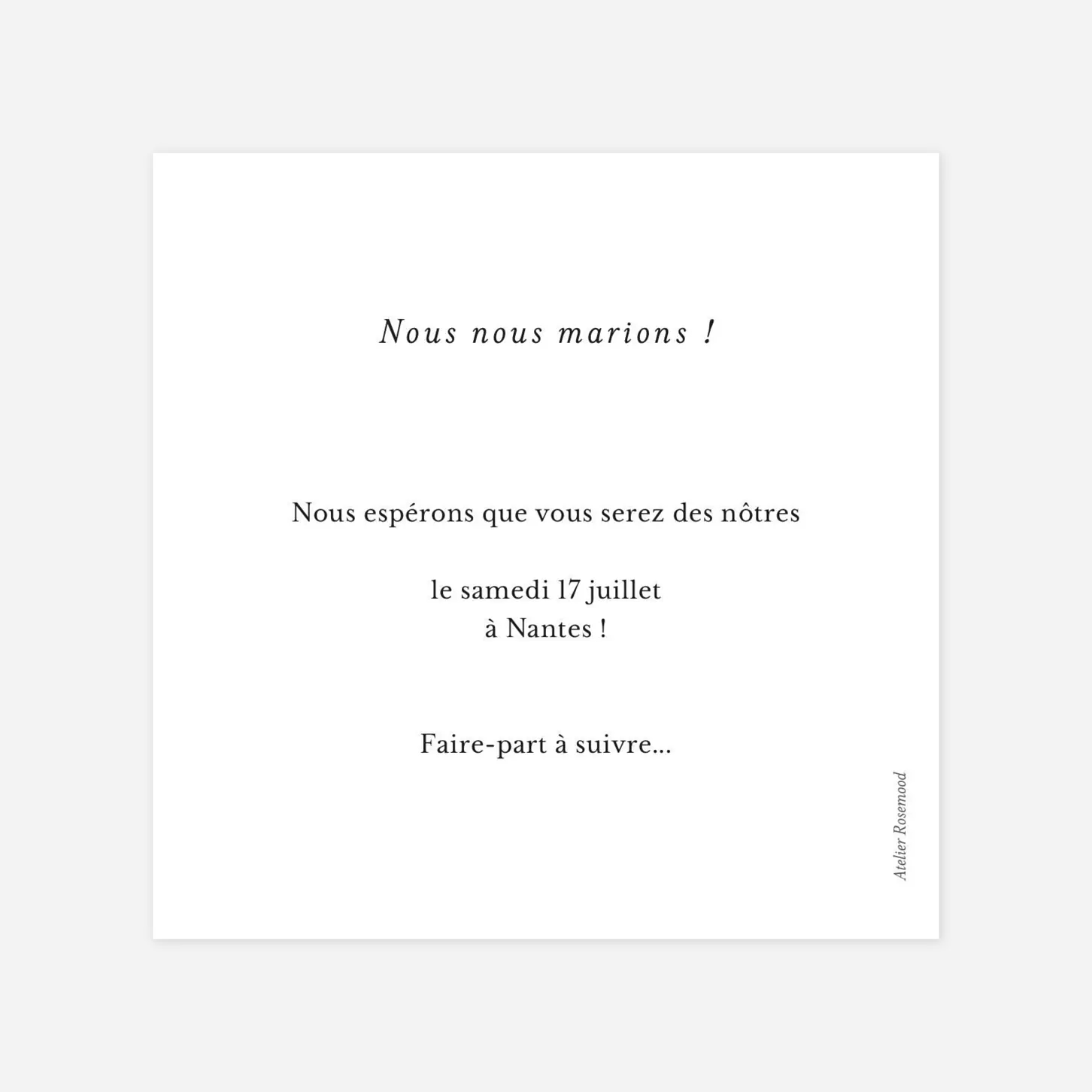 Save the date Cœur végétal