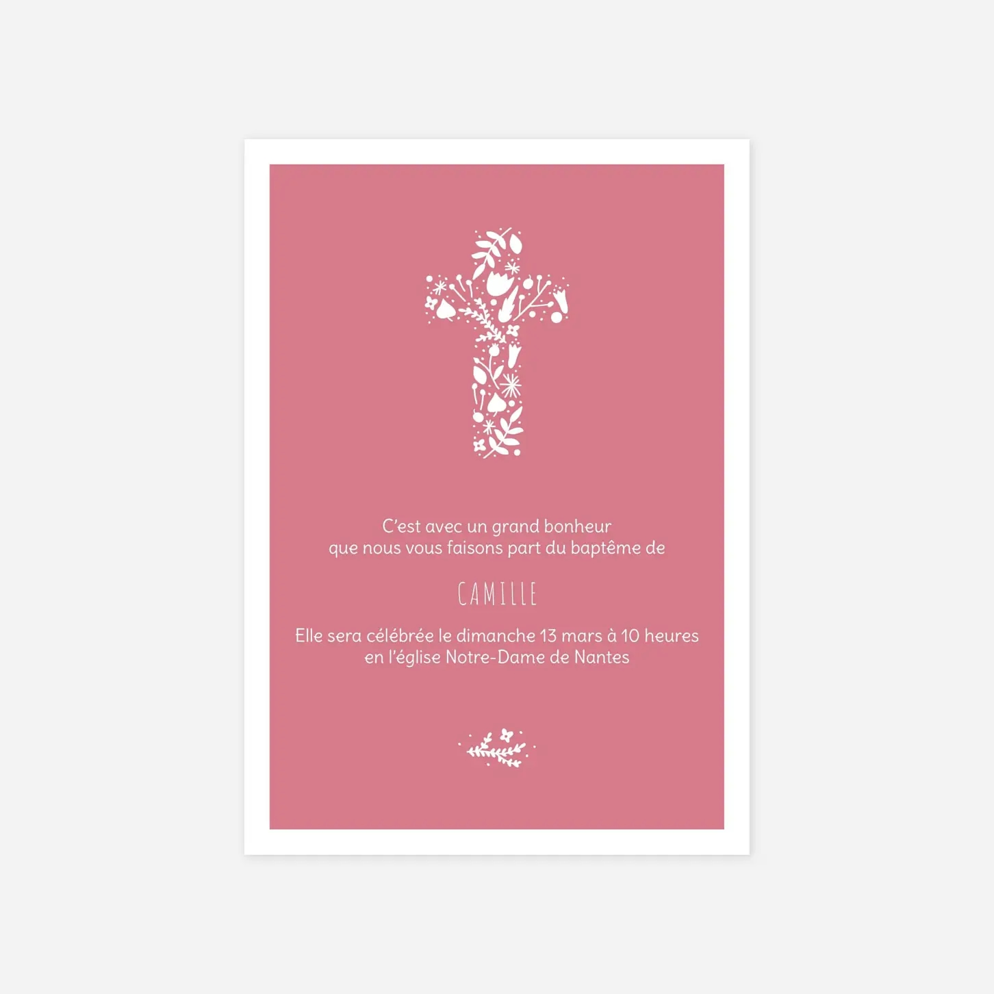 Faire-part baptême s