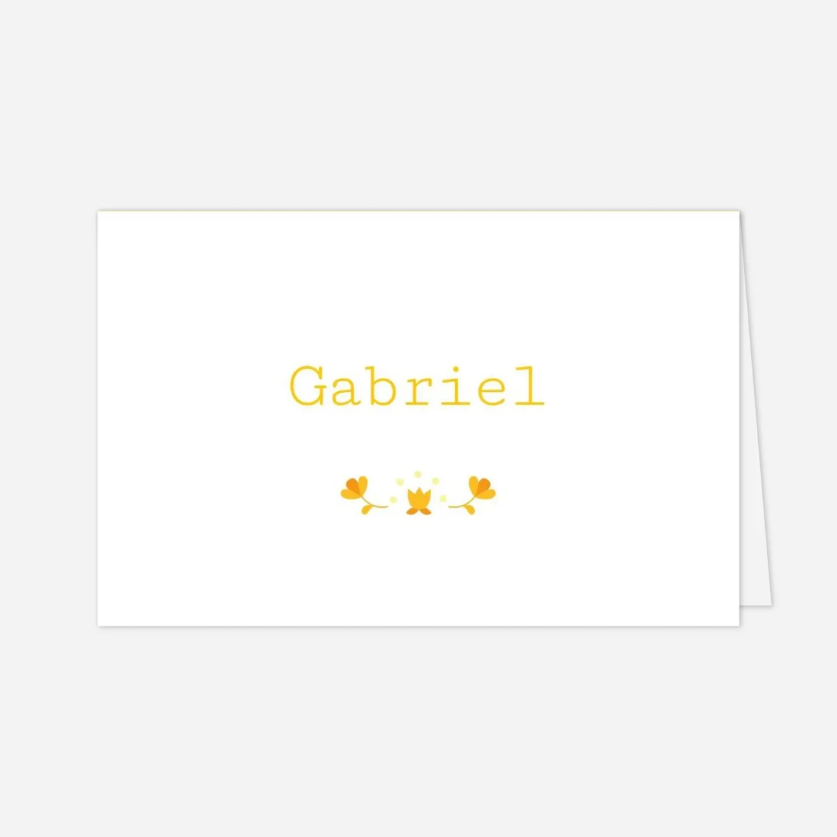 Marque-place baptême Croix folk