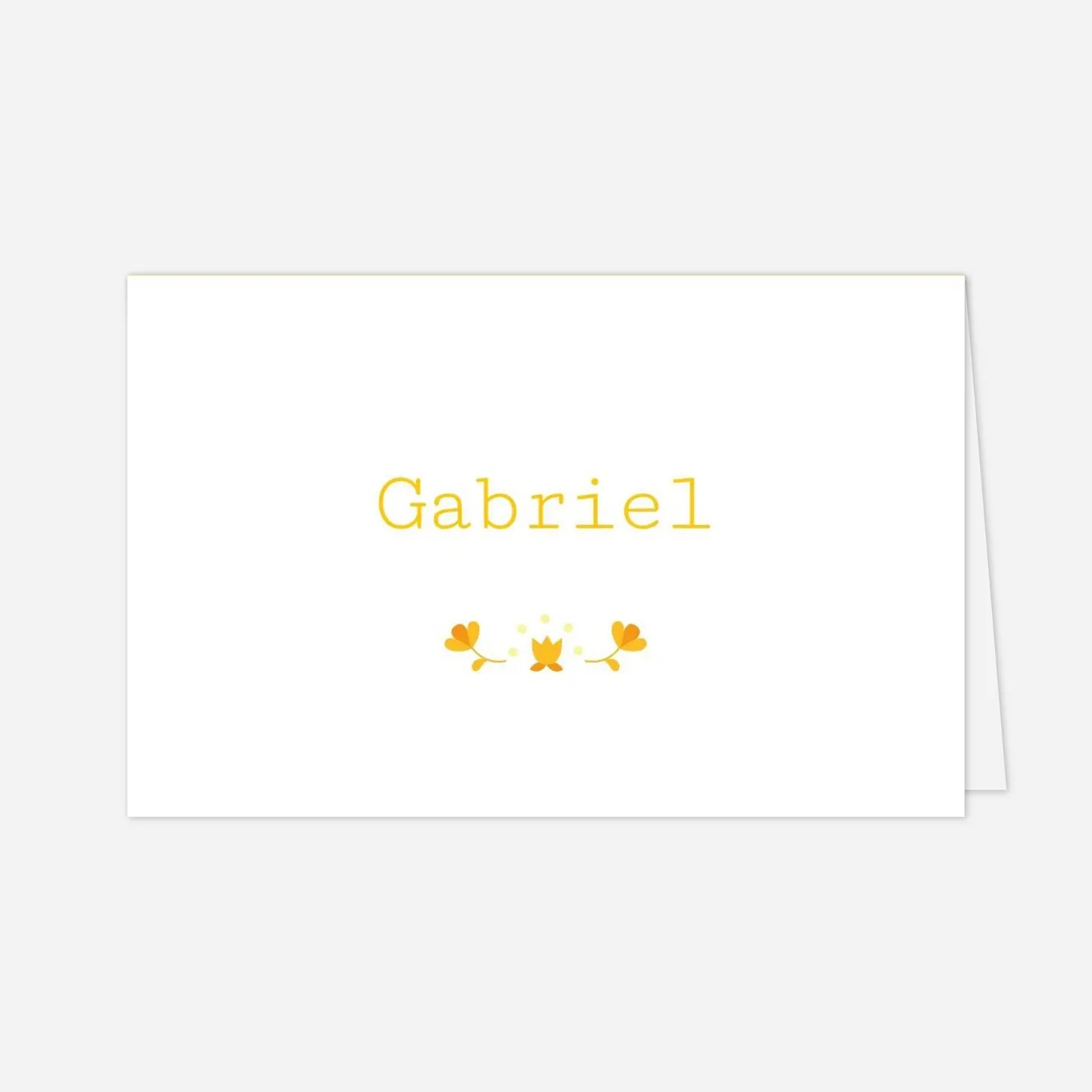 Marque-place baptême Croix folk