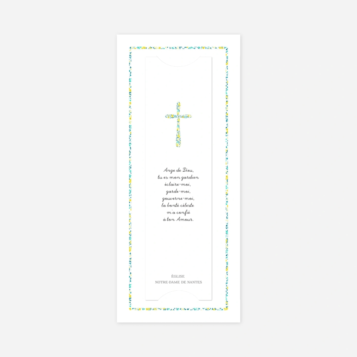 Faire-part baptême Croix Liberty