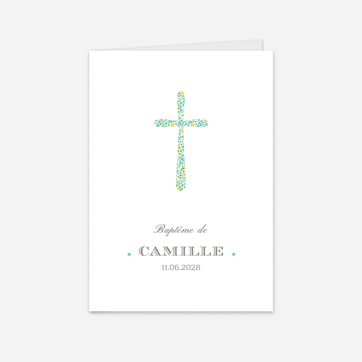 Menu baptême Croix Liberty