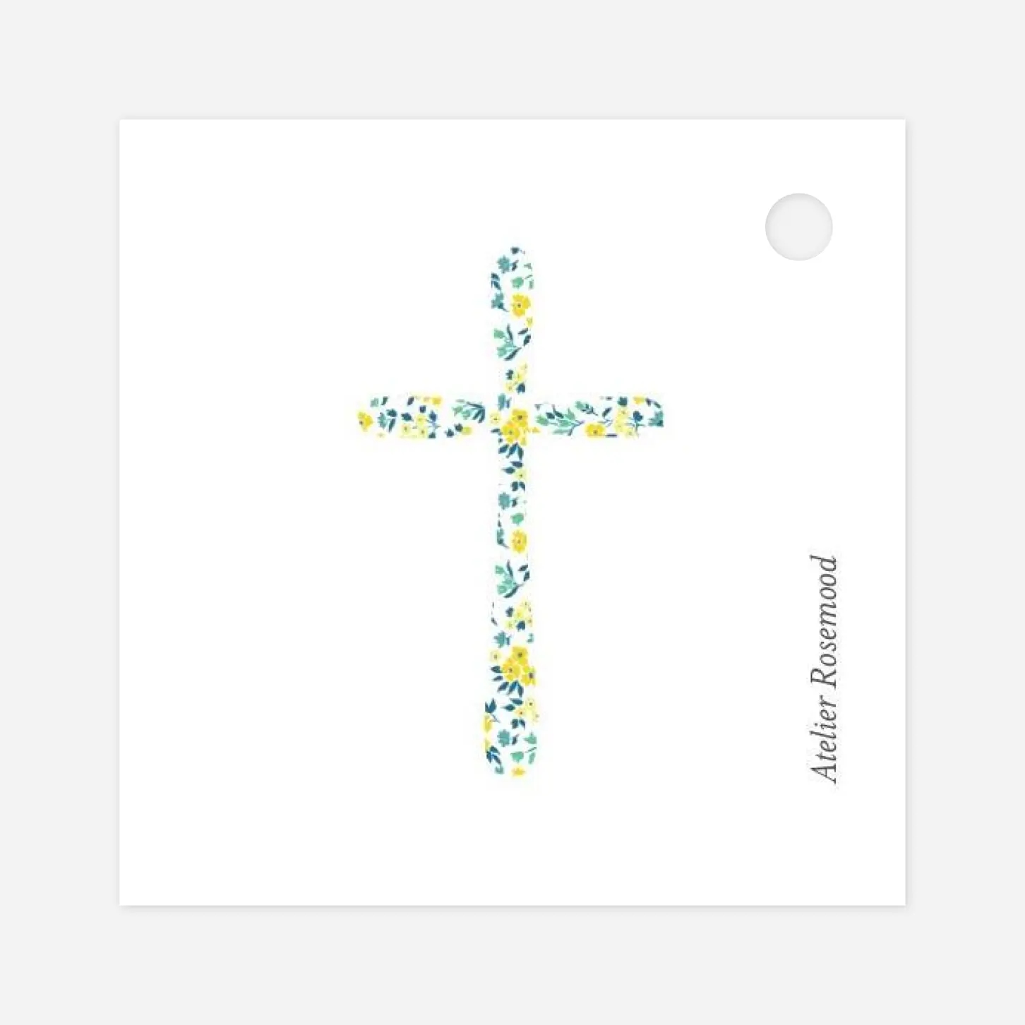 Étiquette baptême Croix Liberty