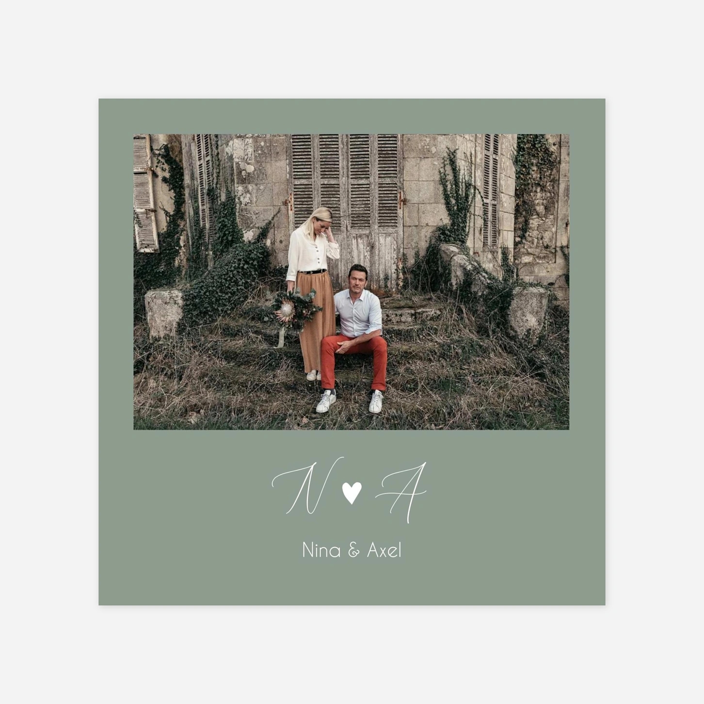 Faire-part mariage Cœur Sauvage