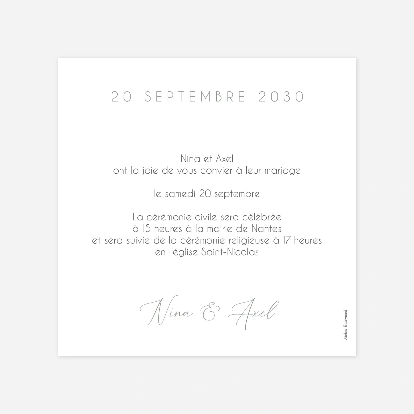 Faire-part mariage Cœur Sauvage