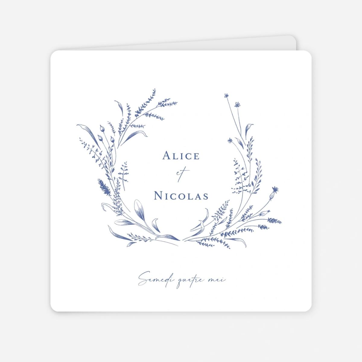 Faire-part mariage Couronne traditionnelle