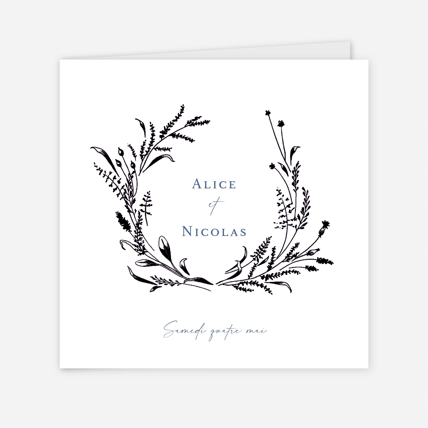 Faire-part mariage Couronne traditionnelle