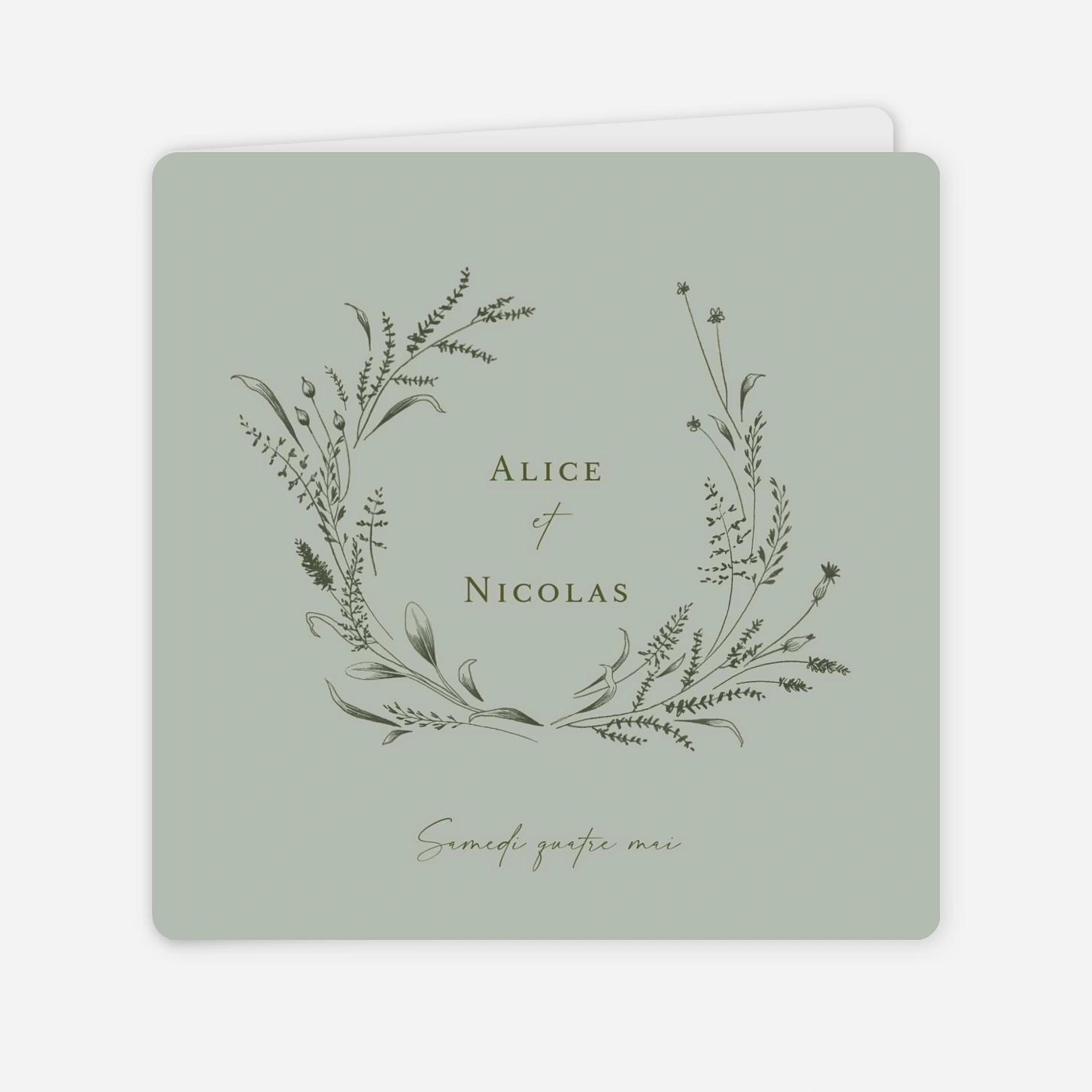 Faire-part mariage Couronne traditionnelle