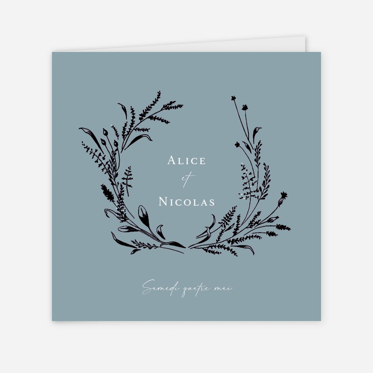 Faire-part mariage Couronne traditionnelle