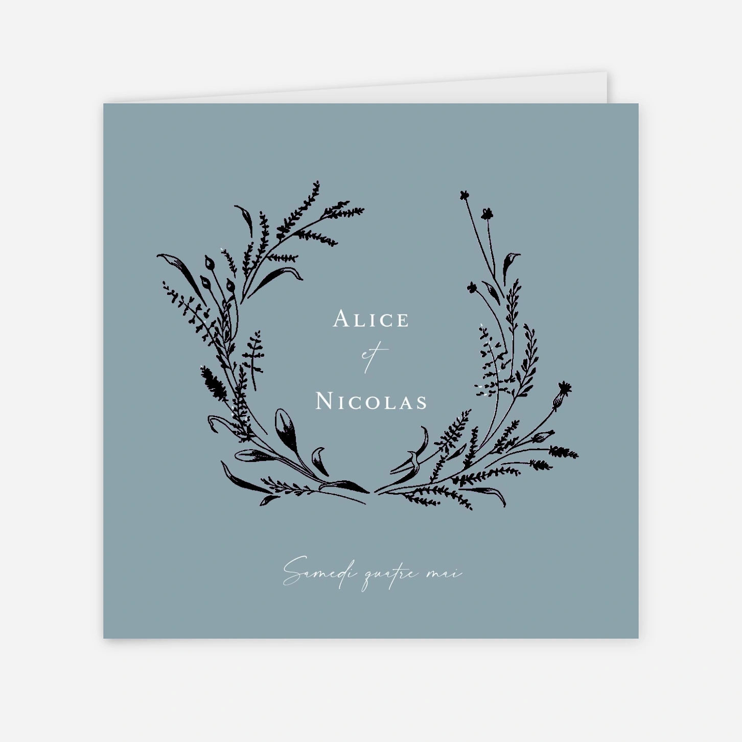 Faire-part mariage Couronne traditionnelle