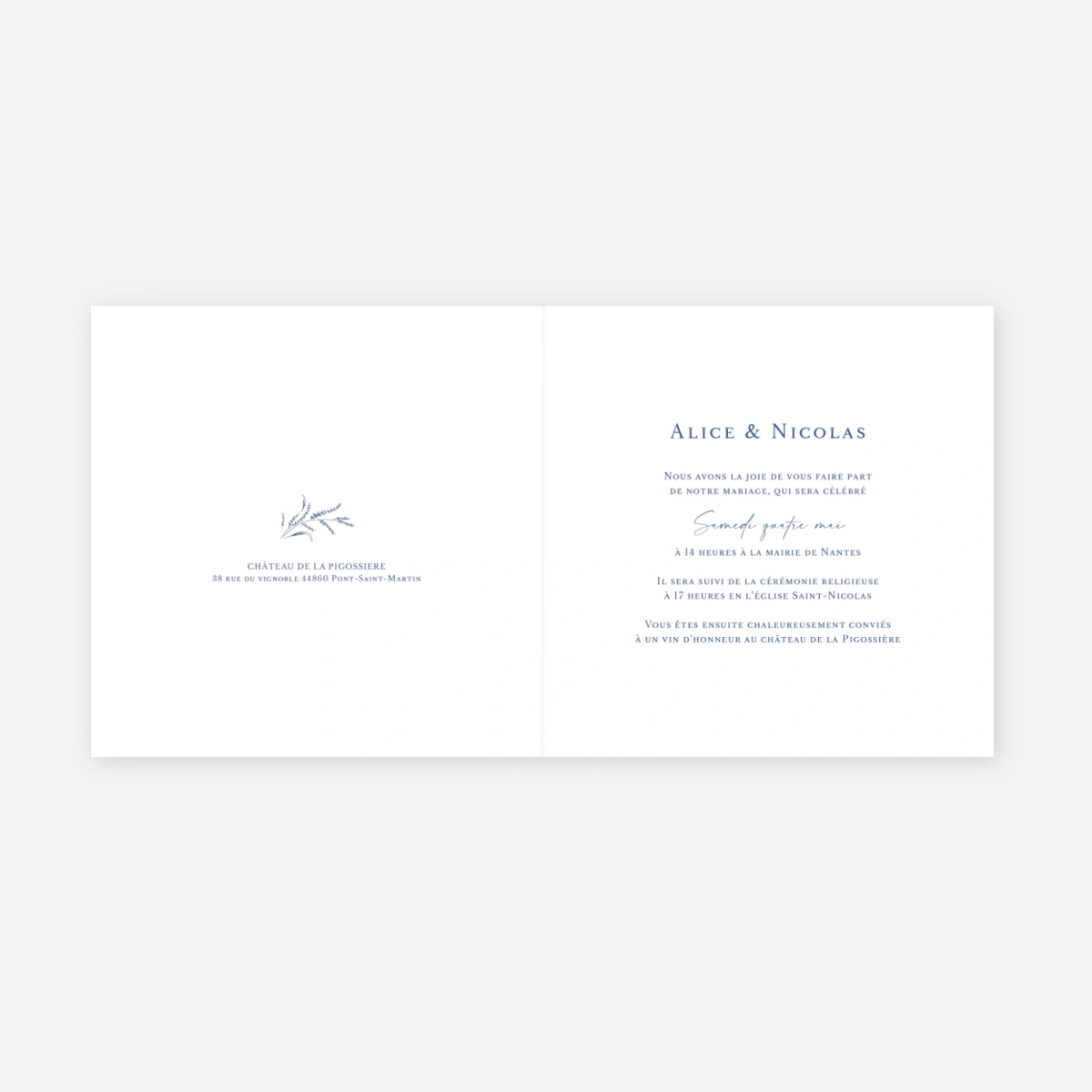 Faire-part mariage Couronne traditionnelle