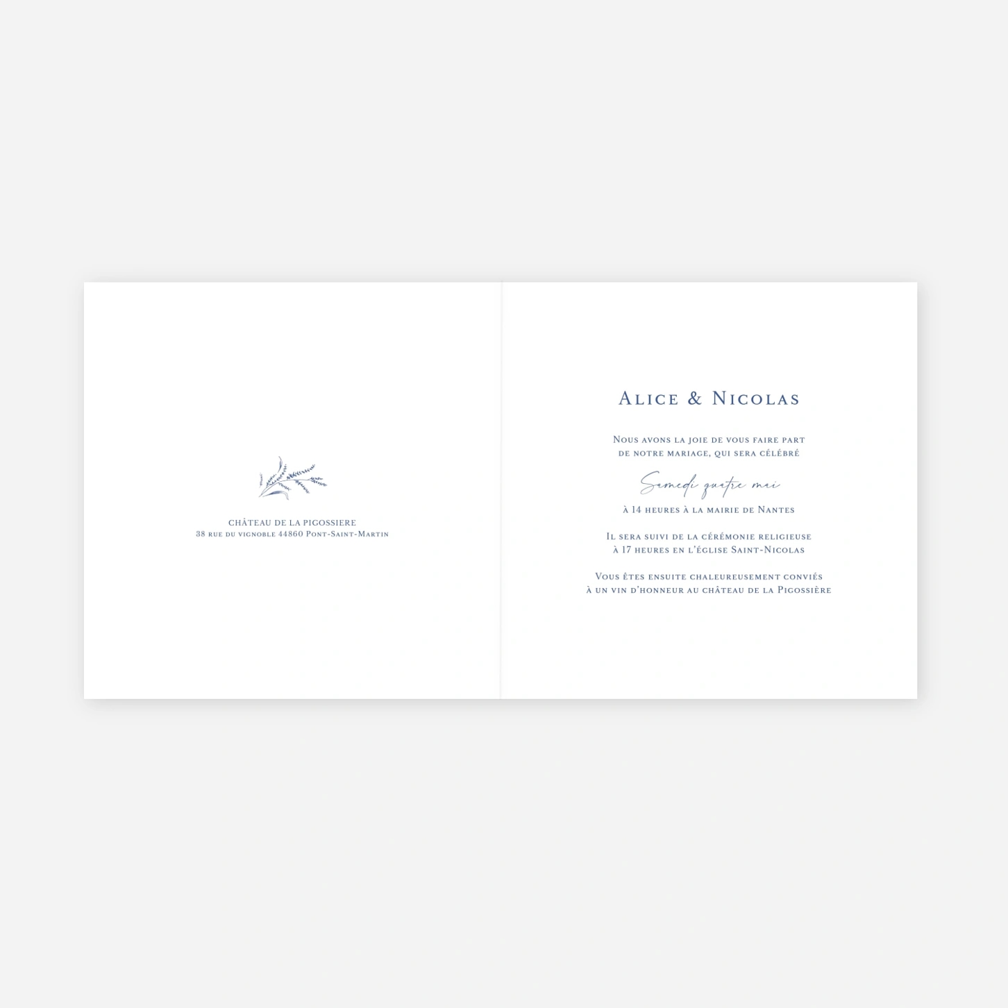 Faire-part mariage Couronne traditionnelle