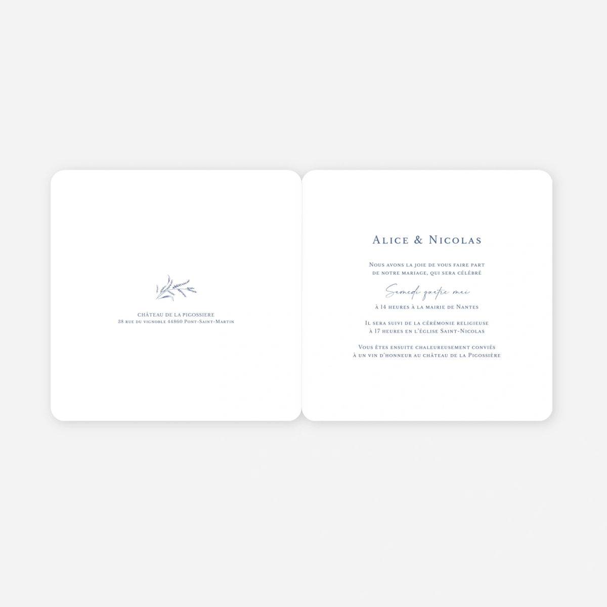 Faire-part mariage Couronne traditionnelle