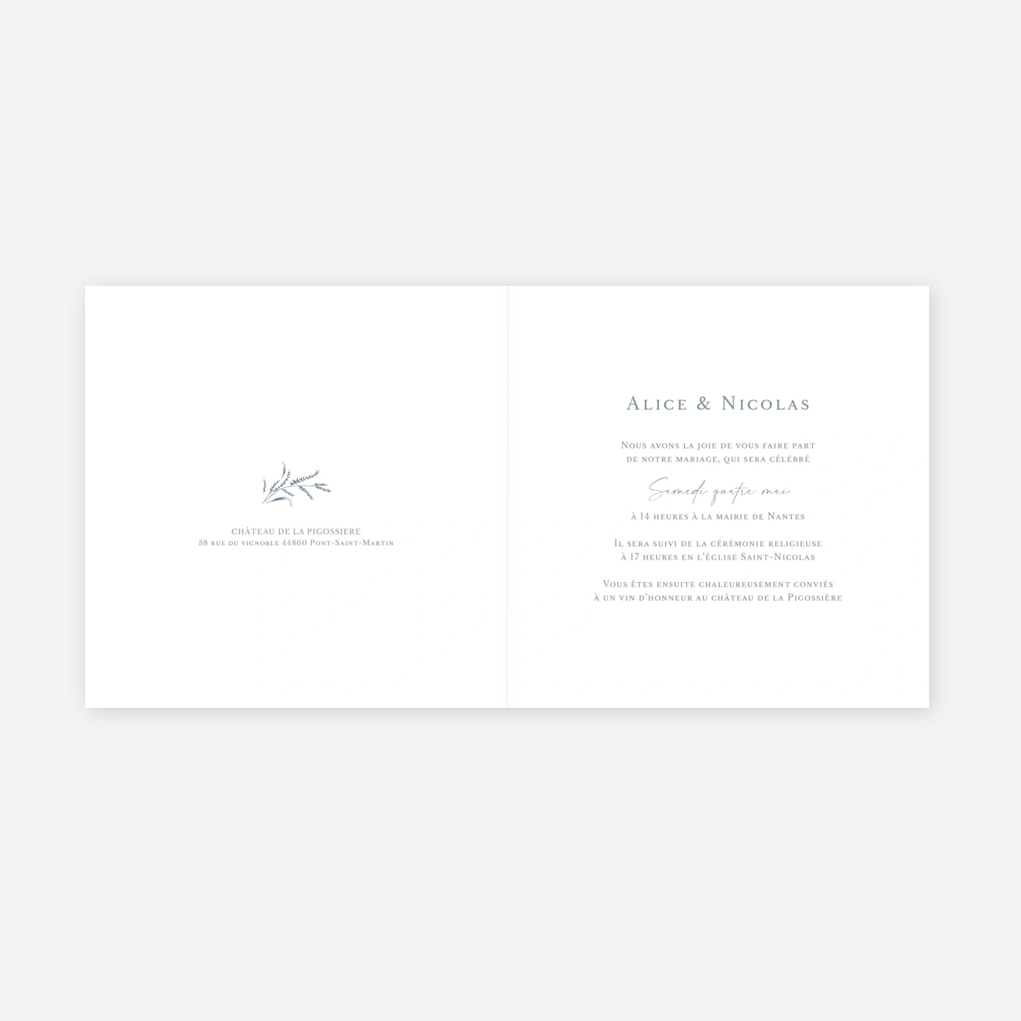 Faire-part mariage Couronne traditionnelle