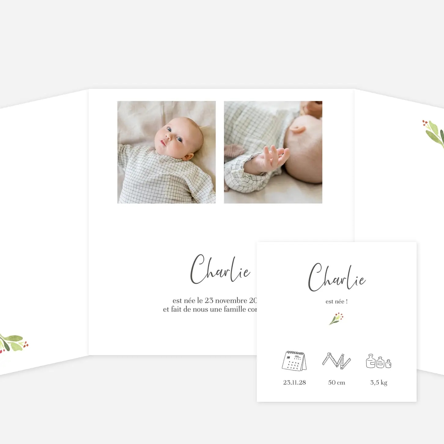 Faire-part naissance Cueillette