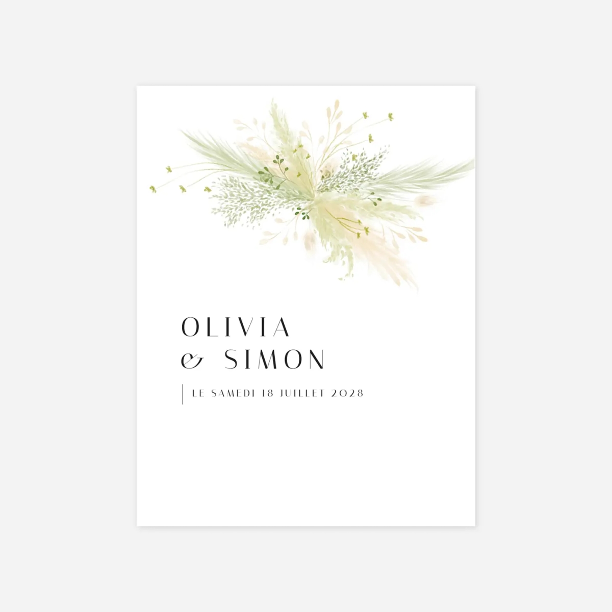 Faire-part mariage Composition végétale