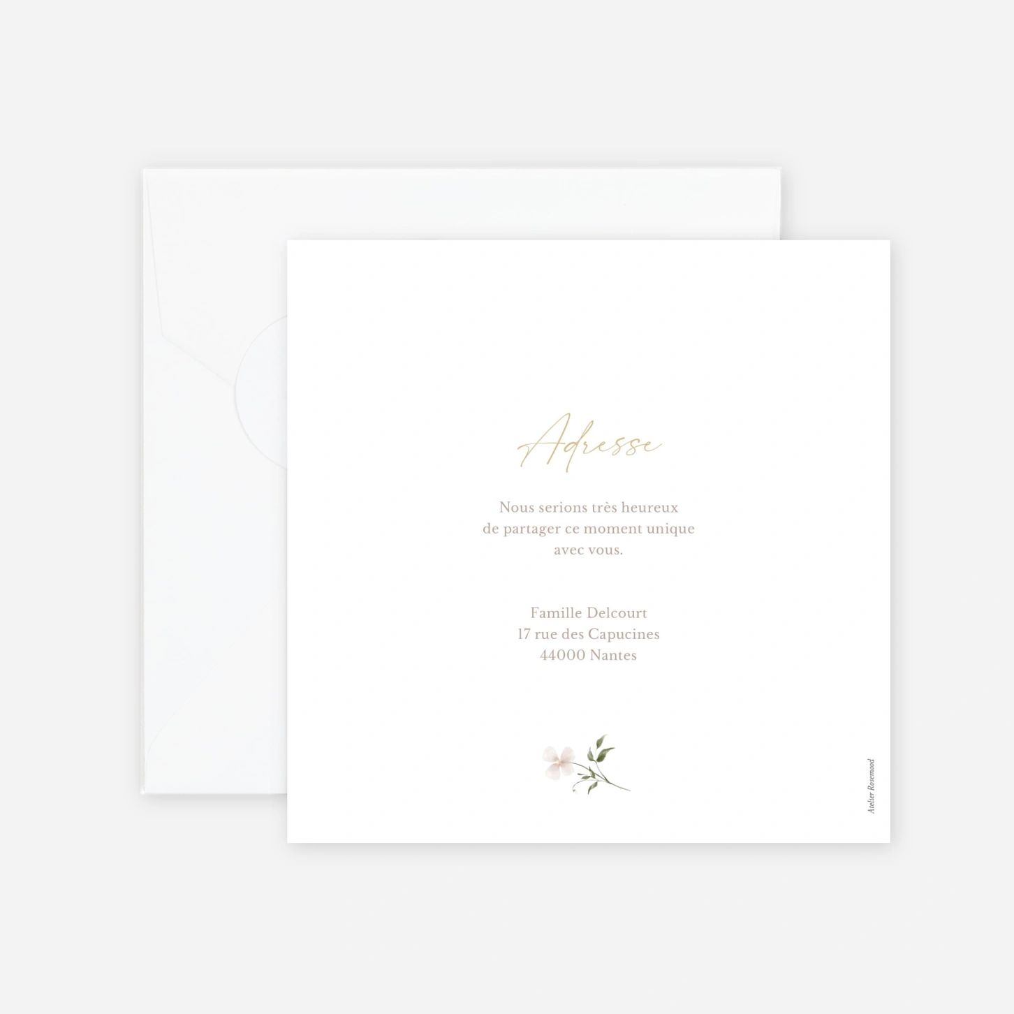 Faire-part baptême Doux baptême