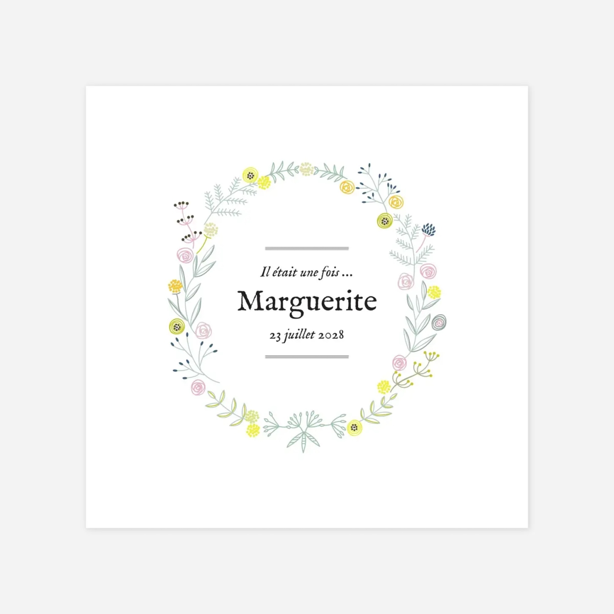 Faire-part naissance Douceur champêtre