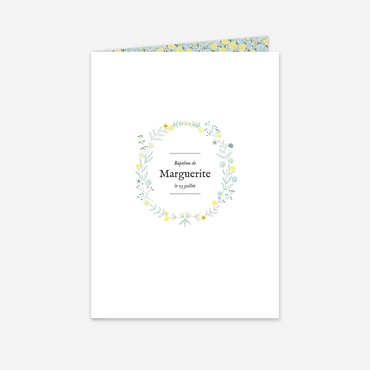 Livret de messe baptême Douceur champêtre