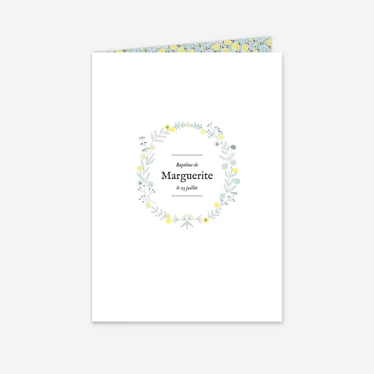 Livret de messe baptême Douceur champêtre