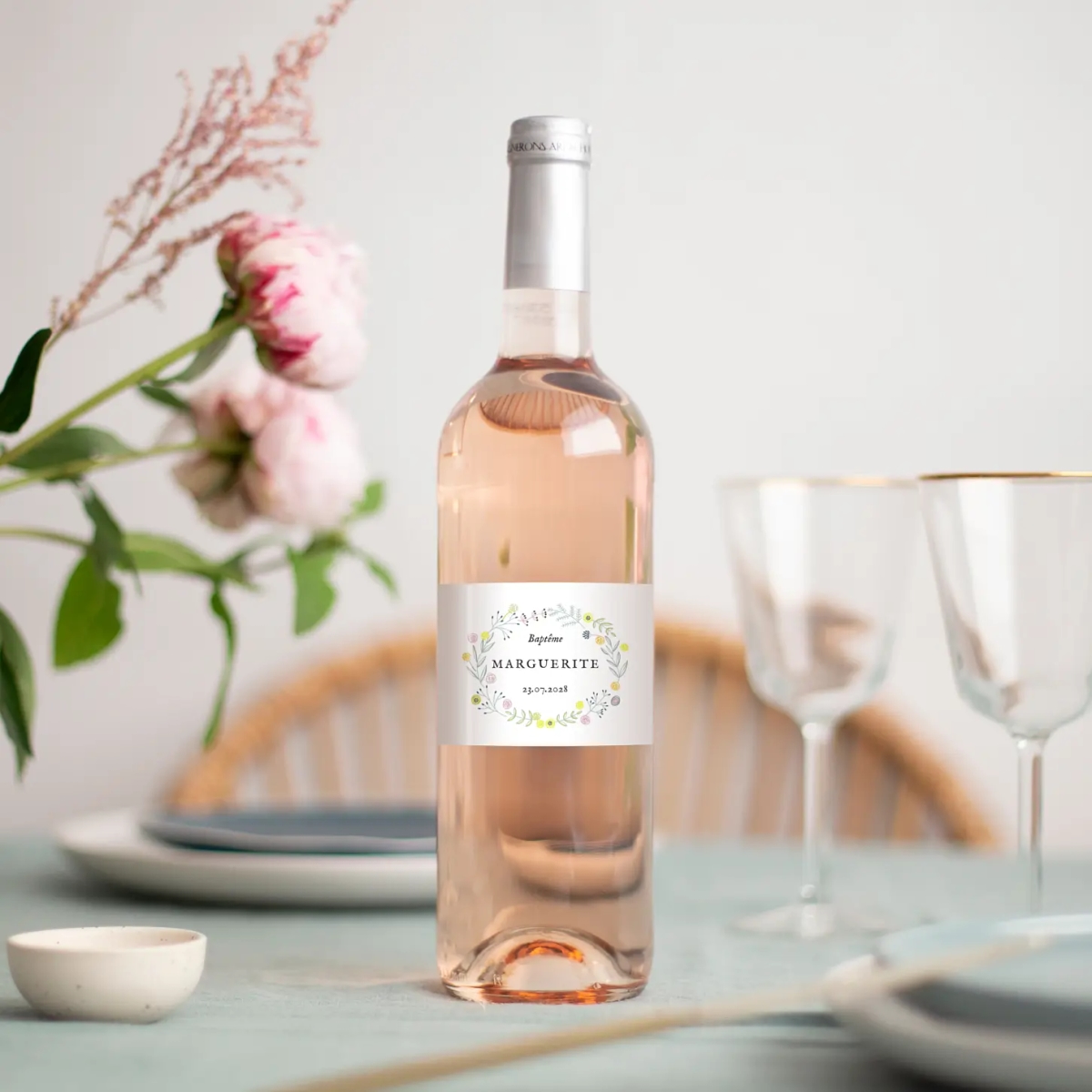 Étiquette pour bouteille Douceur champêtre