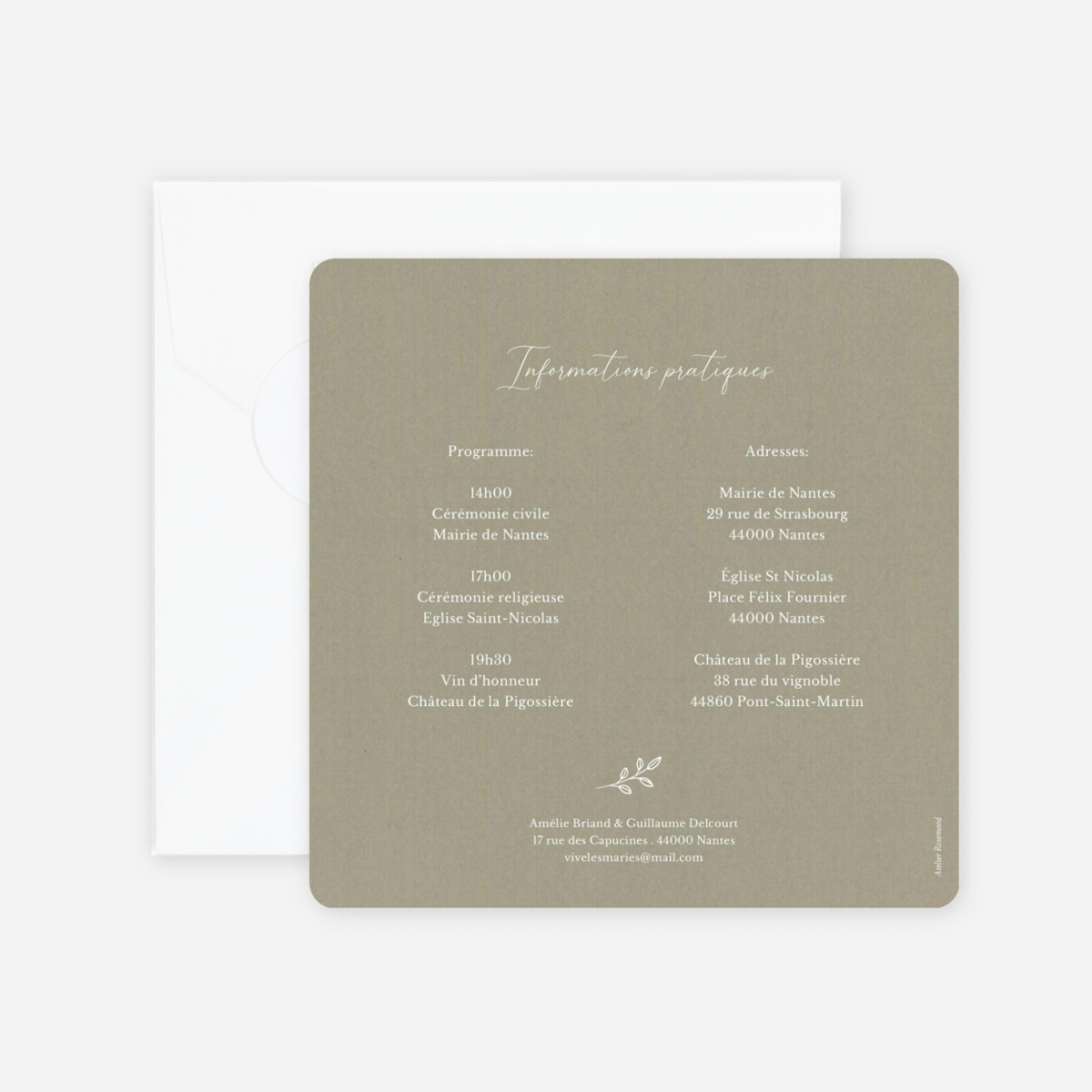 Faire-part mariage Douce Union