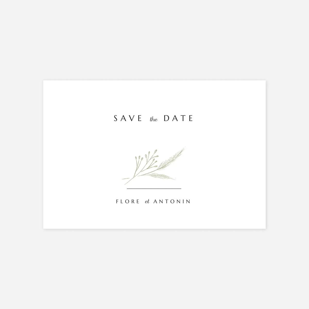 Save the date Délicats feuillages