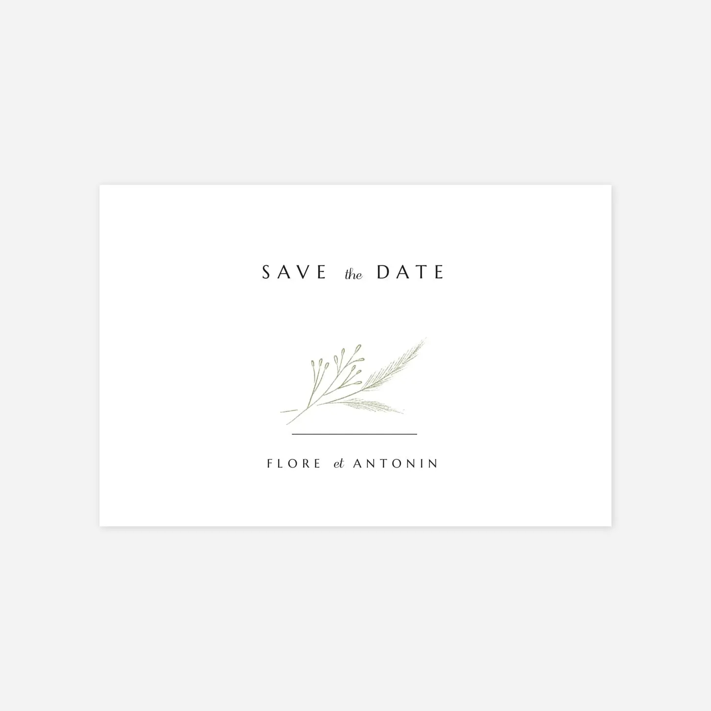 Save the date Délicats feuillages