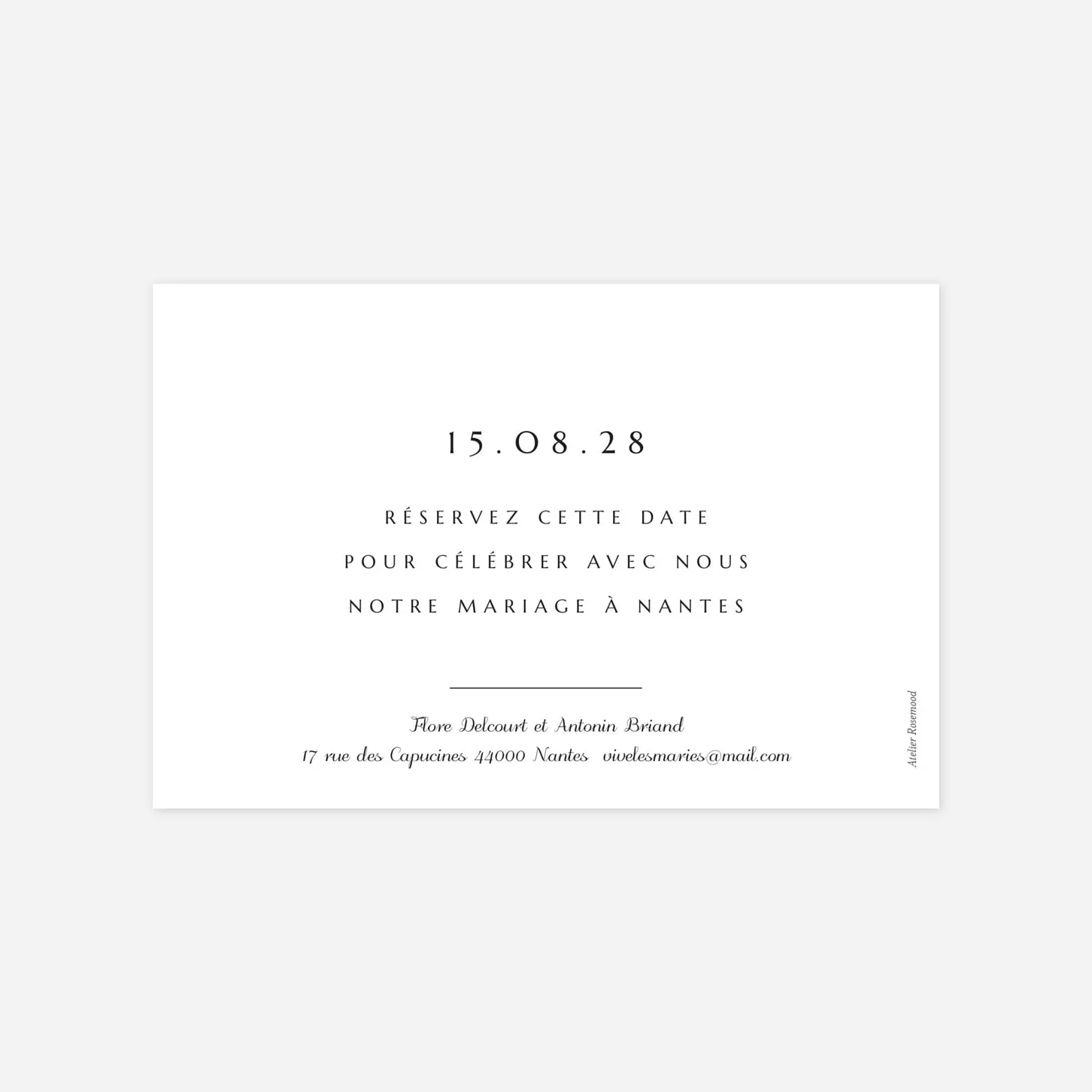 Save the date Délicats feuillages